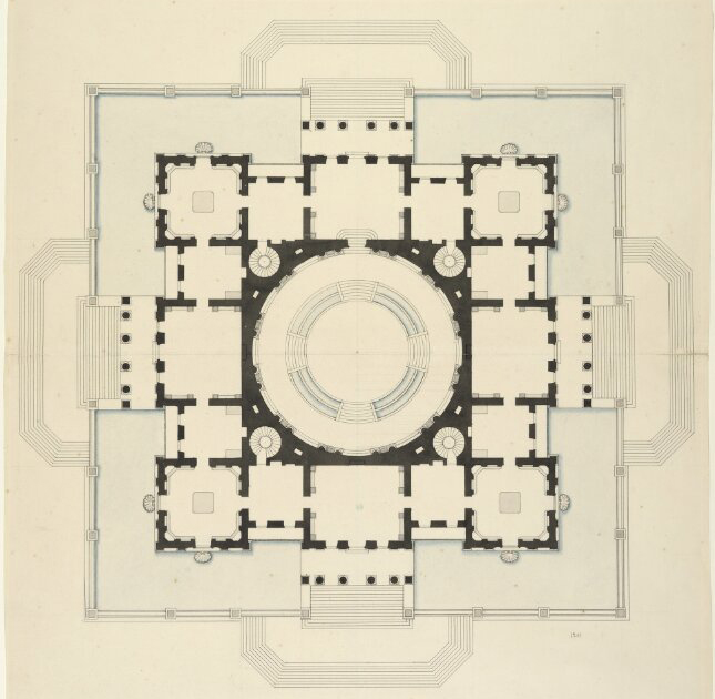 Gustaf Palmcrantz, {Plan pour un Temple d'Apollon à Versailles}