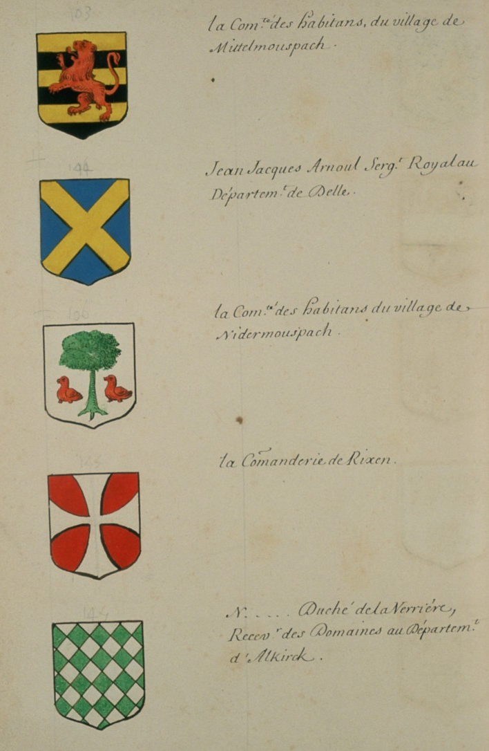 Charles d'Hozier, « La Communauté des habitans du village de Mittelmonspach » {et al.}