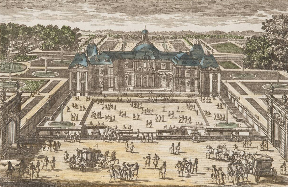 Nicolas de Poilly l'Ancien, {Vüe et perspective du Chasteau de Vaux le Vicomte du costé de l'entrée}
