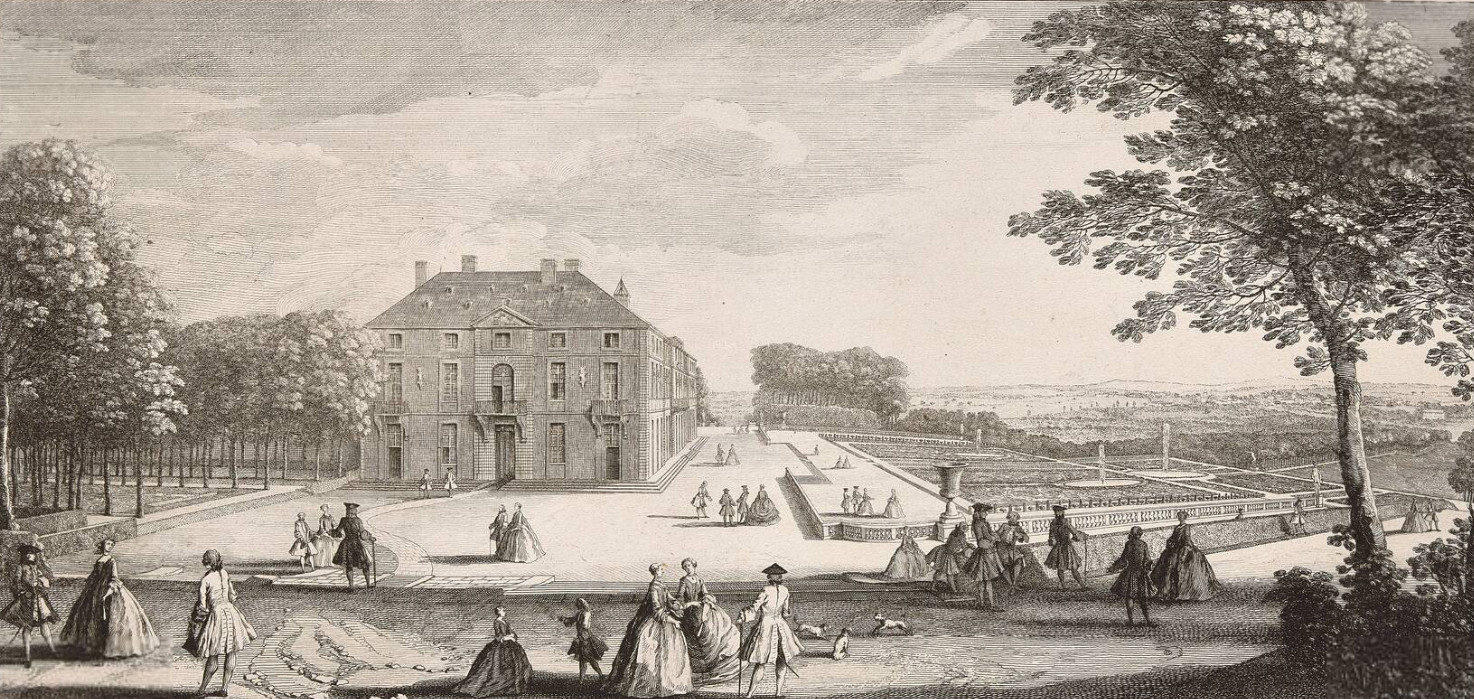 Jacques Rigaud, {Veüe du château de Sceaux prise du haut de l'Allée de la Diane}